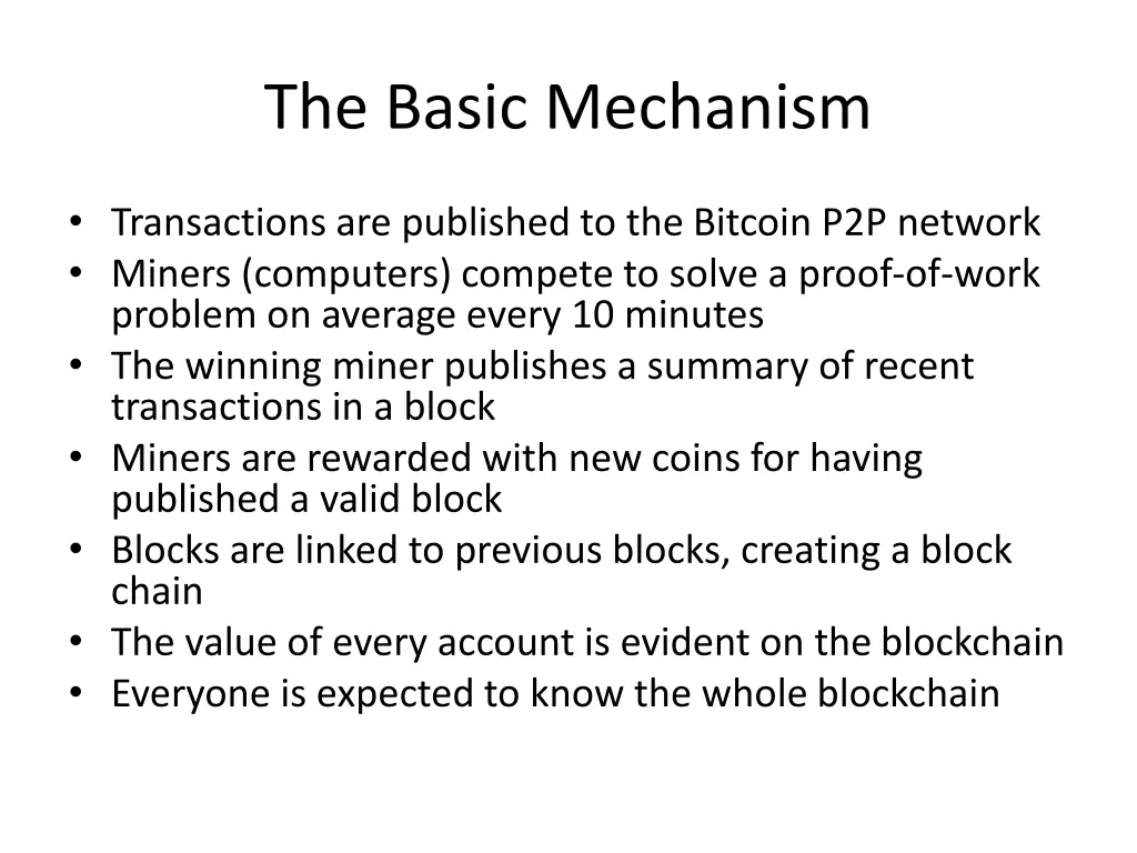 the basic mechanism