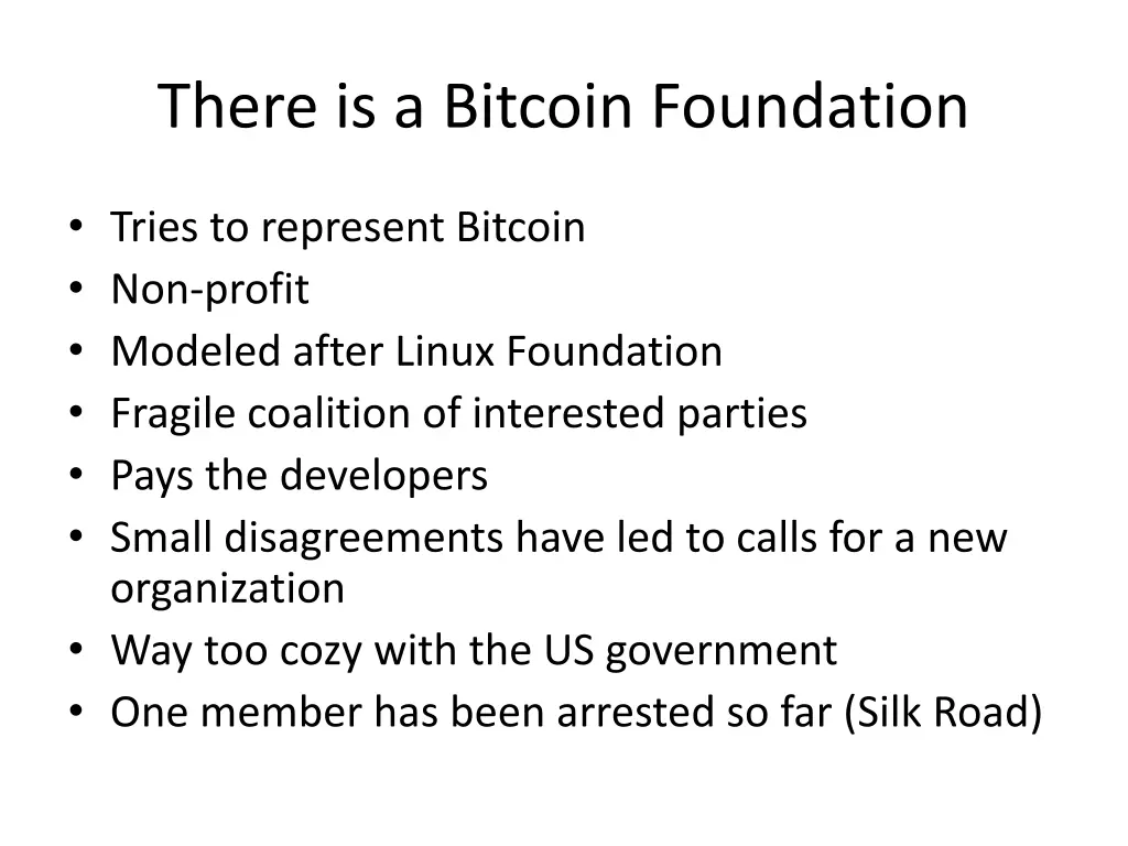 there is a bitcoin foundation