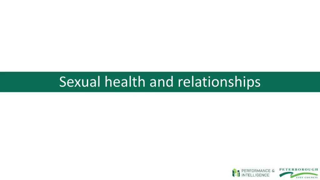 sexual health and relationships