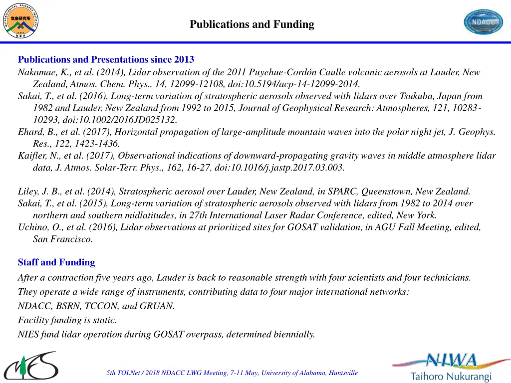 publications and funding