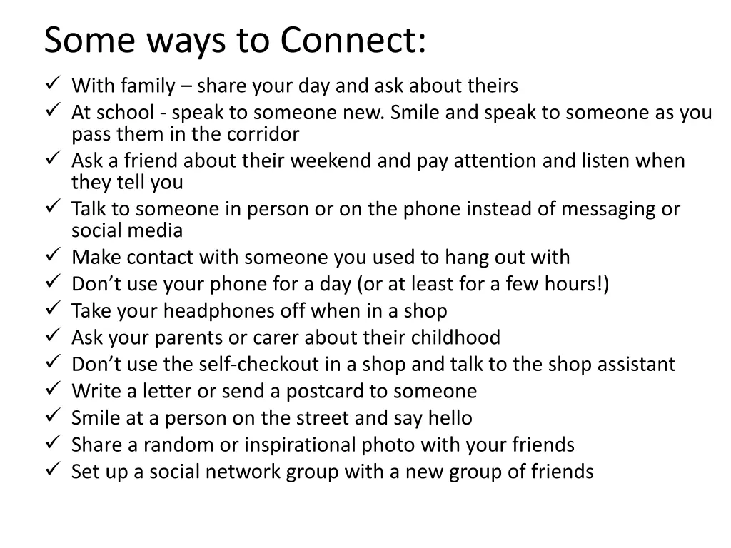 some ways to connect with family share your