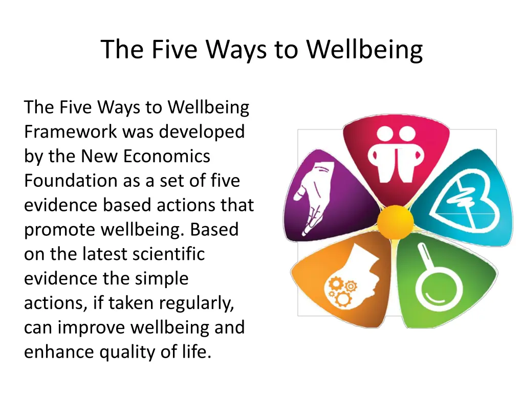 the five ways to wellbeing