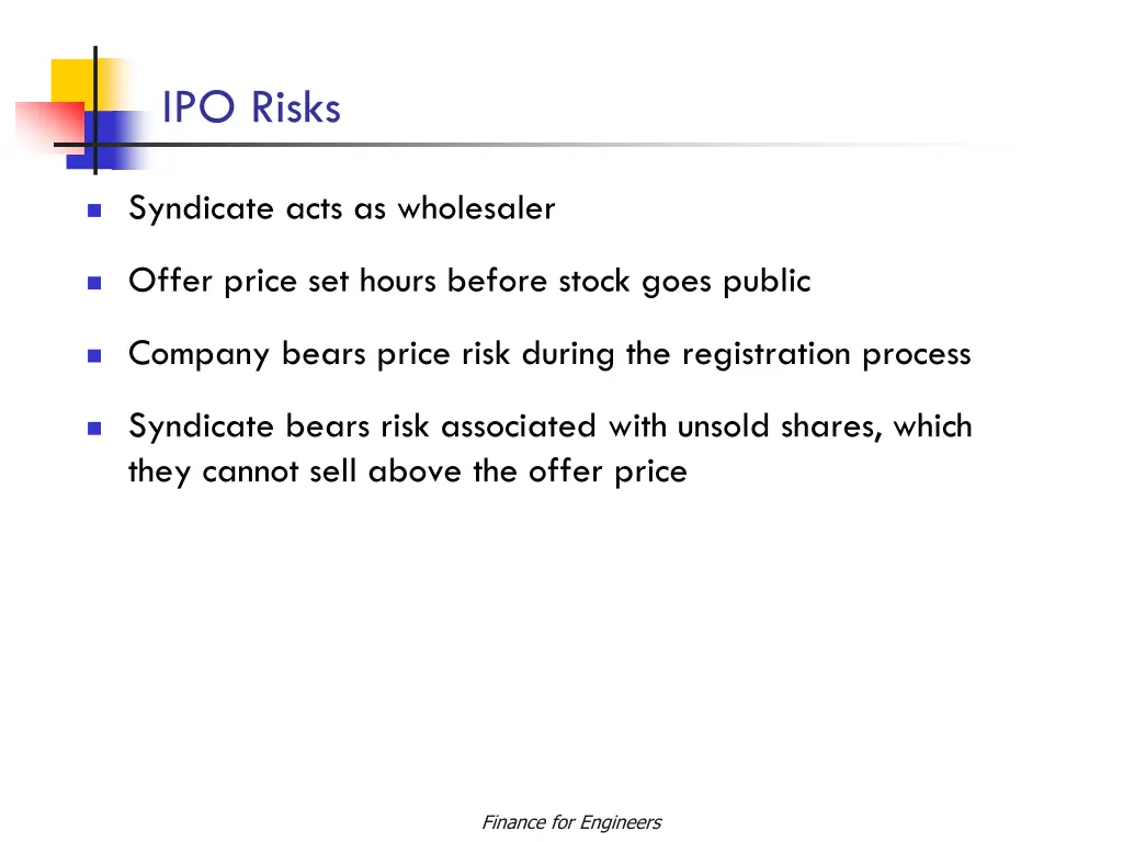 ipo risks
