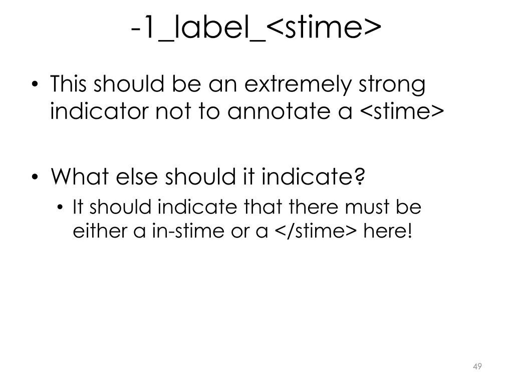 1 label stime