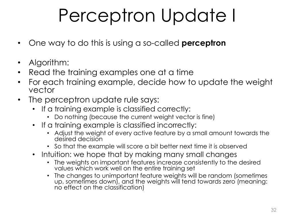 perceptron update i