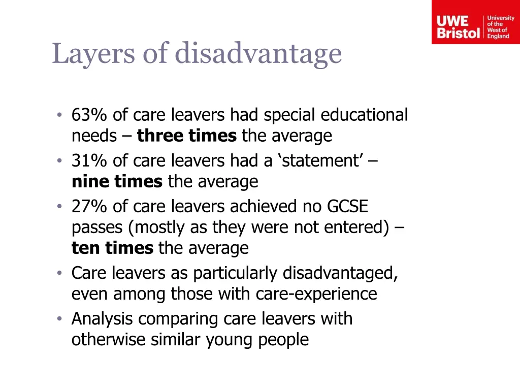layers of disadvantage