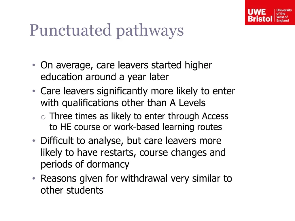 punctuated pathways