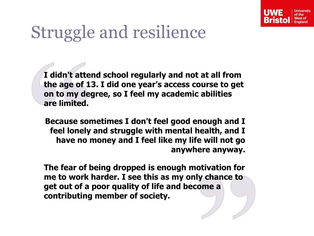 struggle and resilience