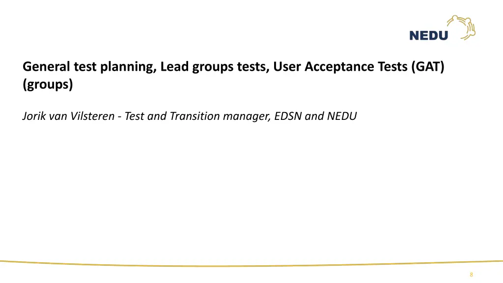 general test planning lead groups tests user