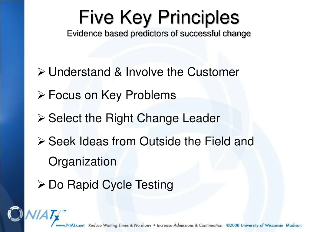 five key principles evidence based predictors