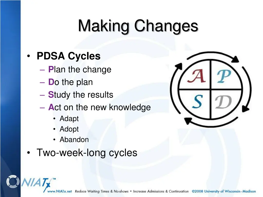 making changes