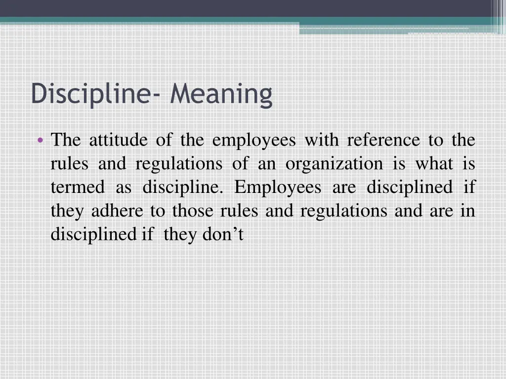 discipline meaning