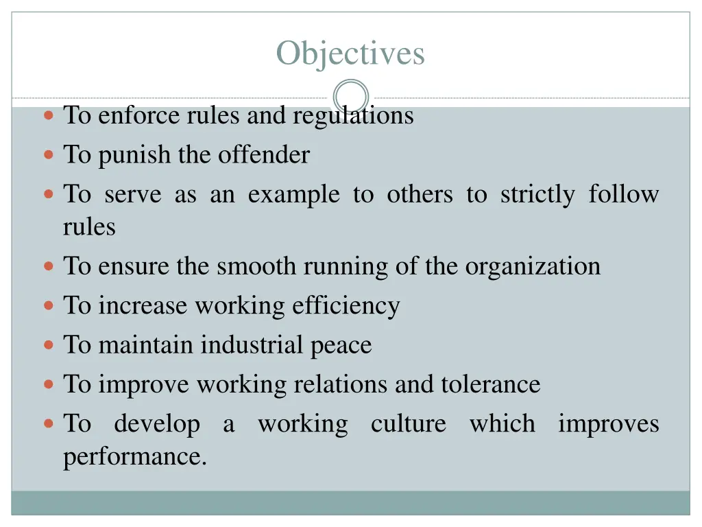 objectives 1