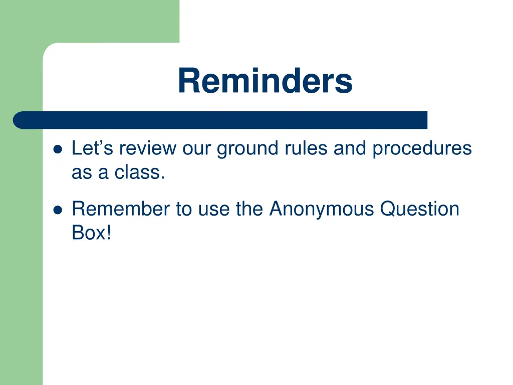 reminders