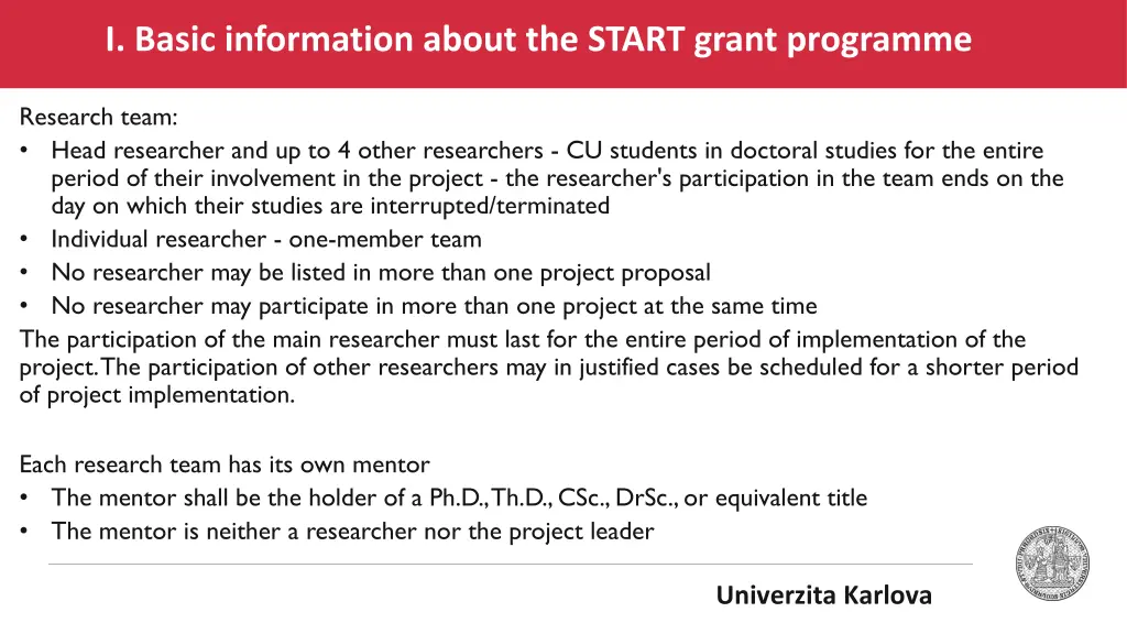 i basic information about the start grant 2