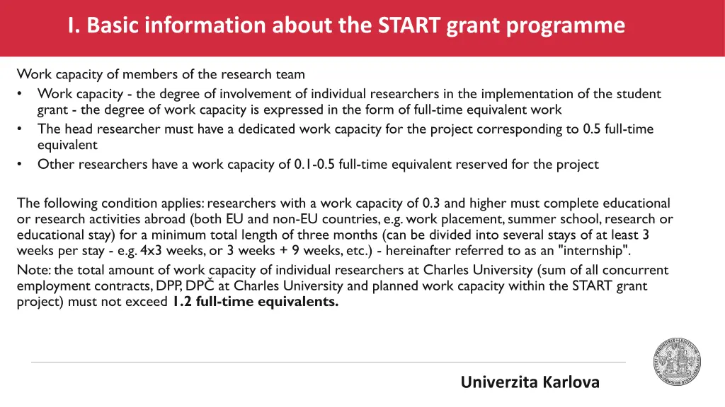 i basic information about the start grant 3
