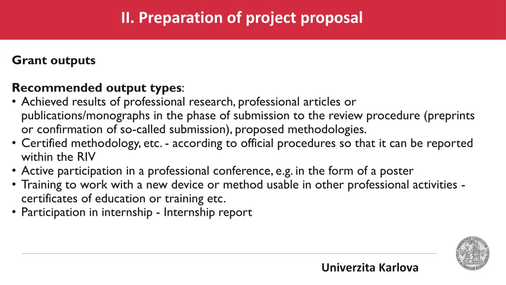 ii preparation of project proposal 4