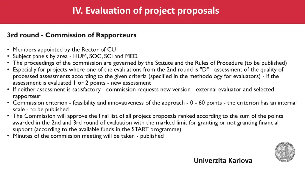 iv evaluation of project proposals 3