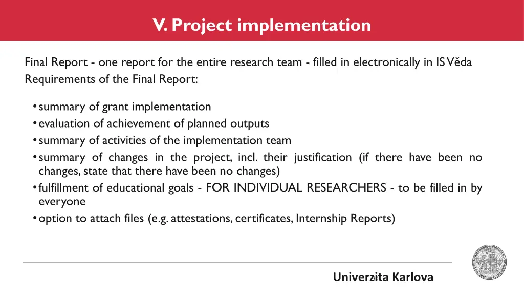 v project implementation 2