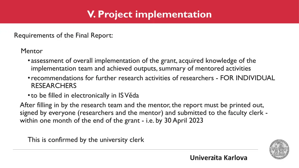 v project implementation 3