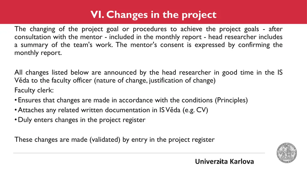 vi changes in the project 1