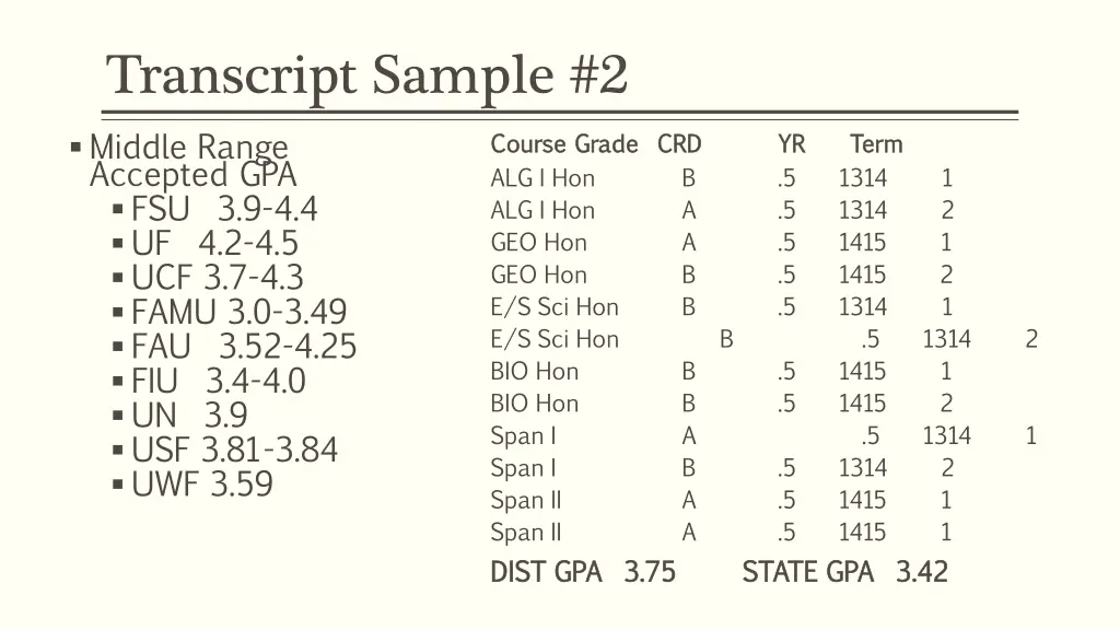 transcript sample 2 middle range accepted
