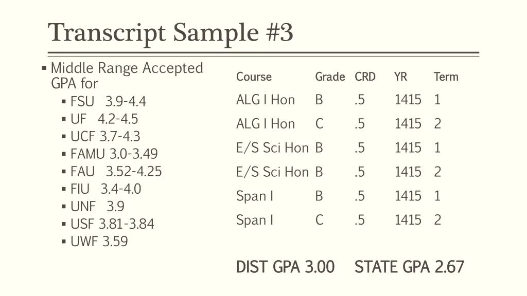 transcript sample 3
