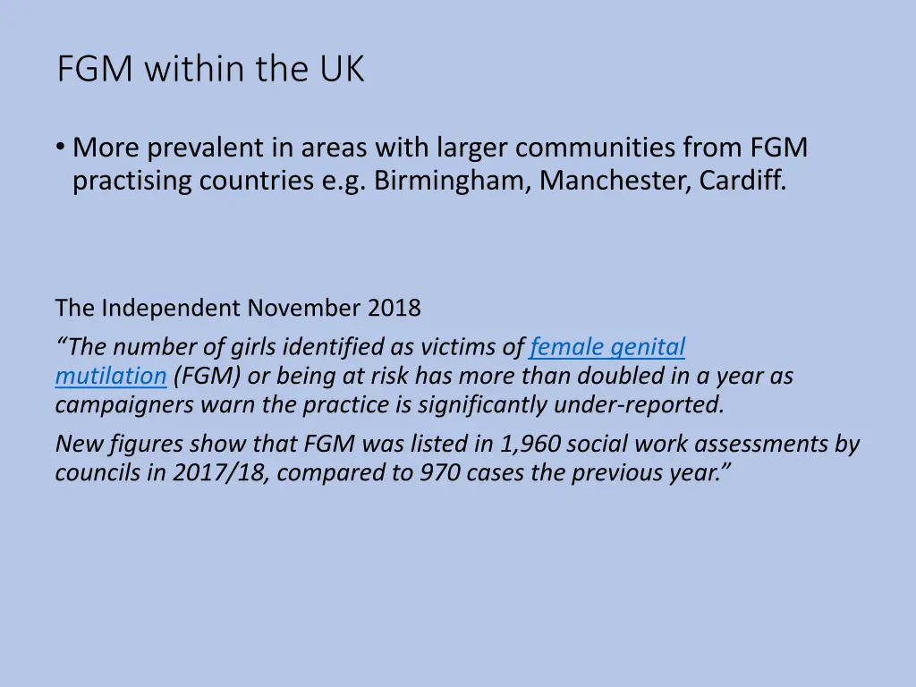 fgm within the uk