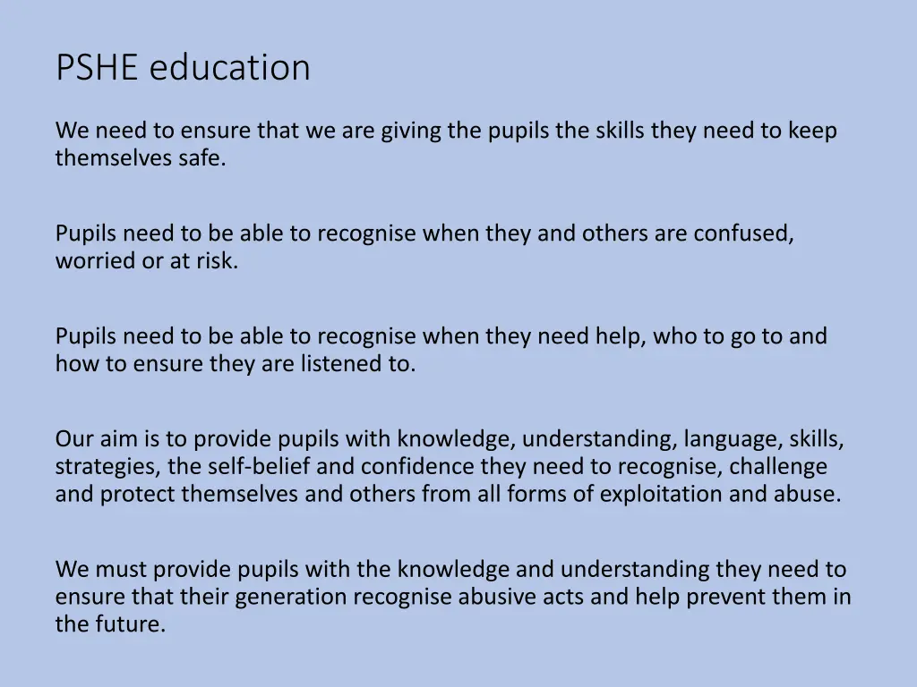 pshe education