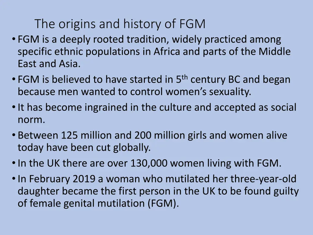 the origins and history of fgm fgm is a deeply