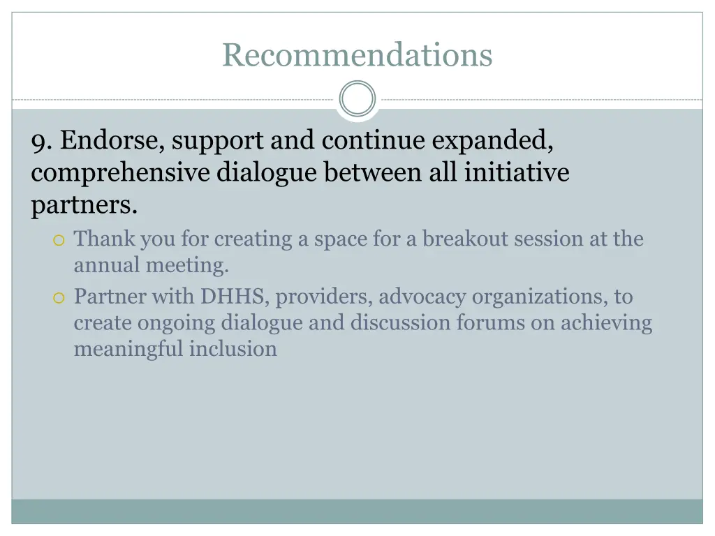 recommendations 3