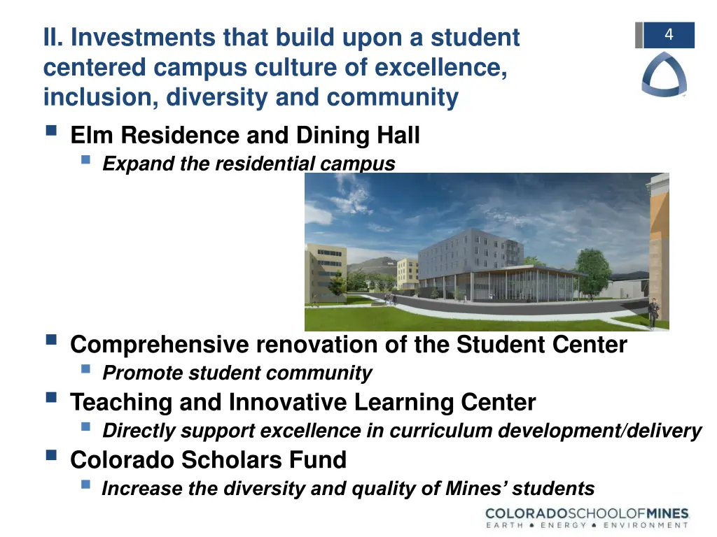 ii investments that build upon a student centered