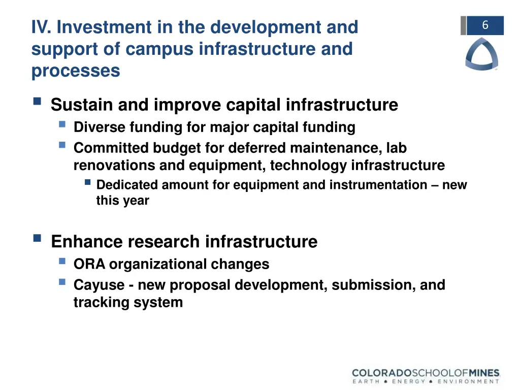 iv investment in the development and support