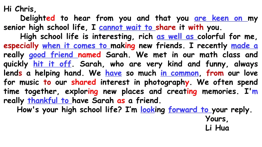 hi chris delighted to hear from you and that