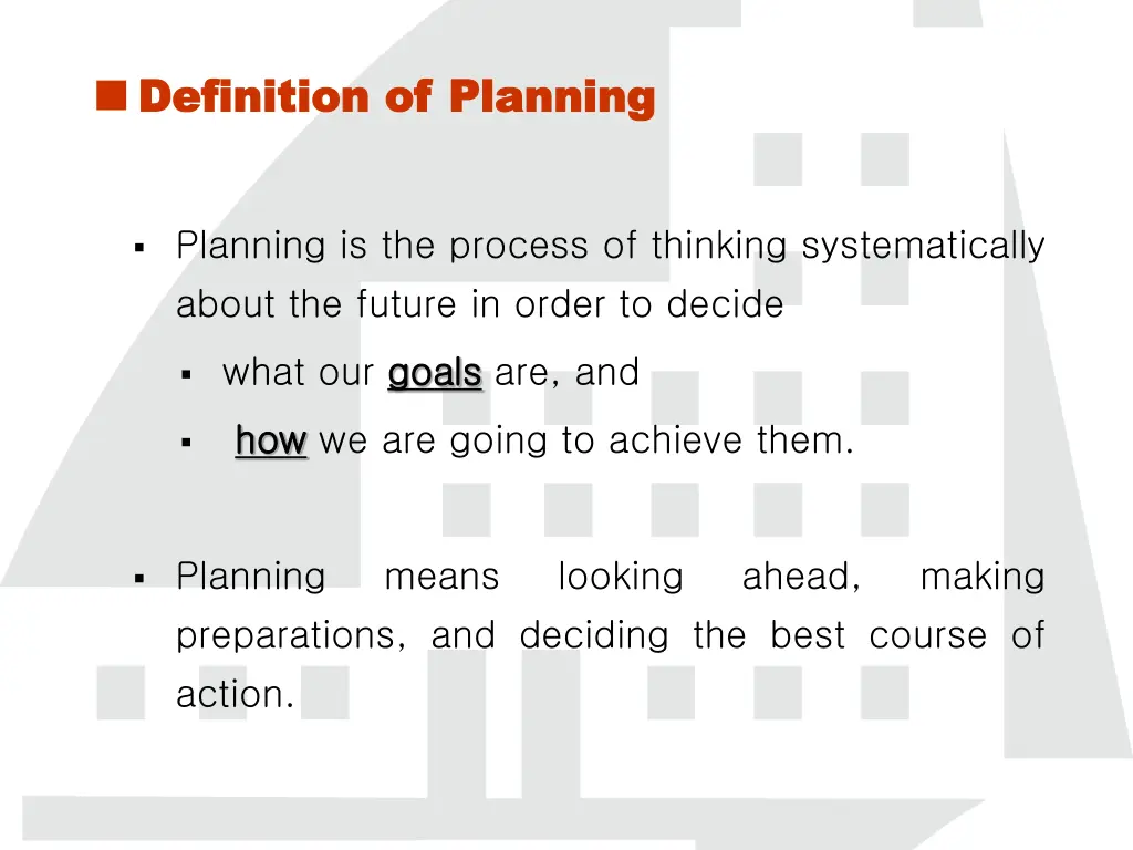definition of planning definition of planning