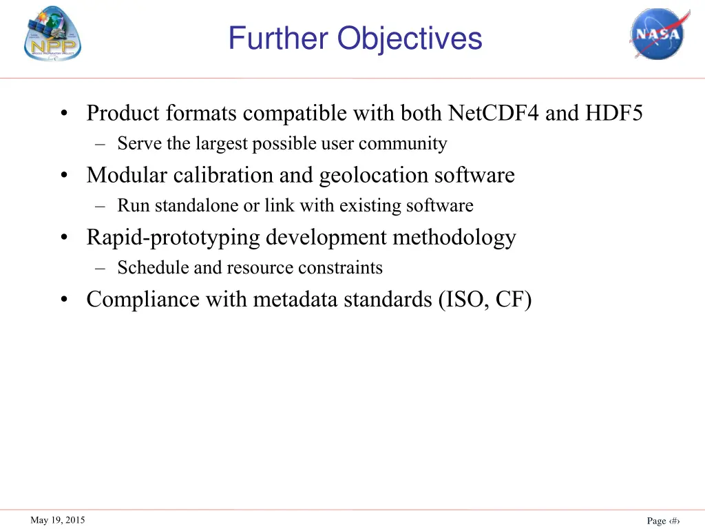 further objectives