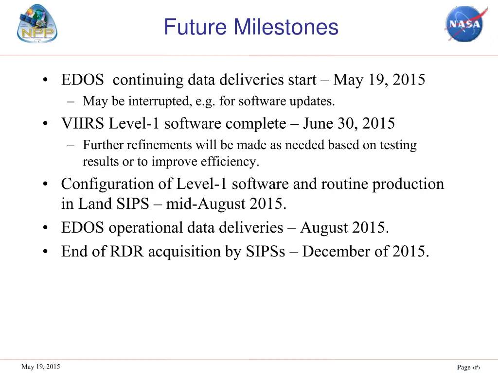 future milestones