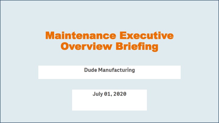 maintenance executive maintenance executive