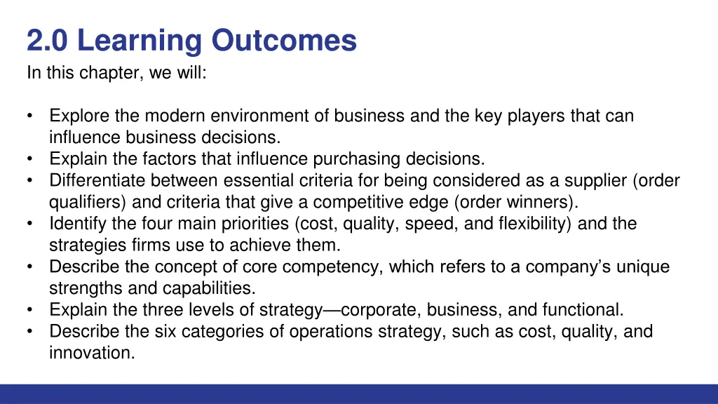 2 0 learning outcomes in this chapter we will