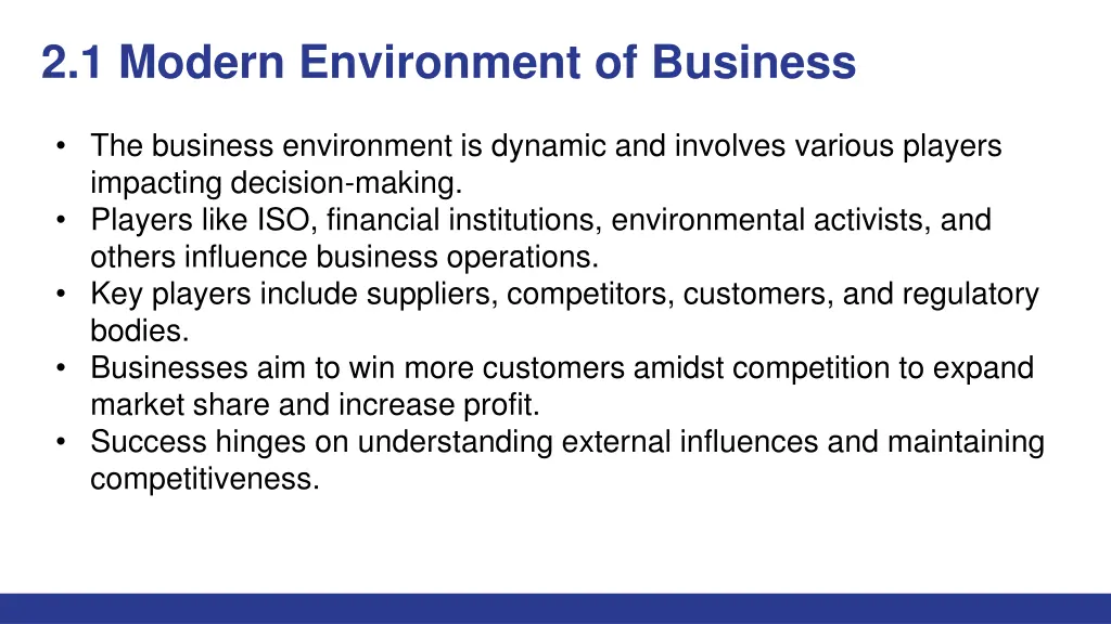 2 1 modern environment of business
