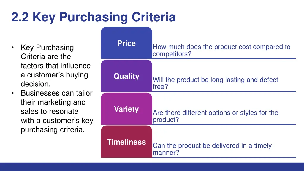 2 2 key purchasing criteria
