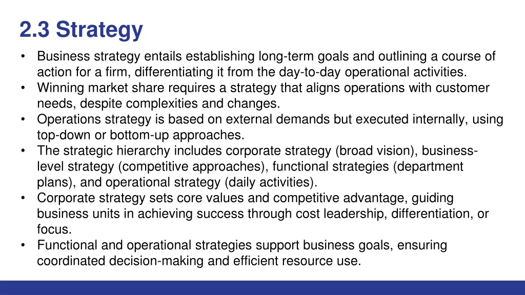 2 3 strategy business strategy entails