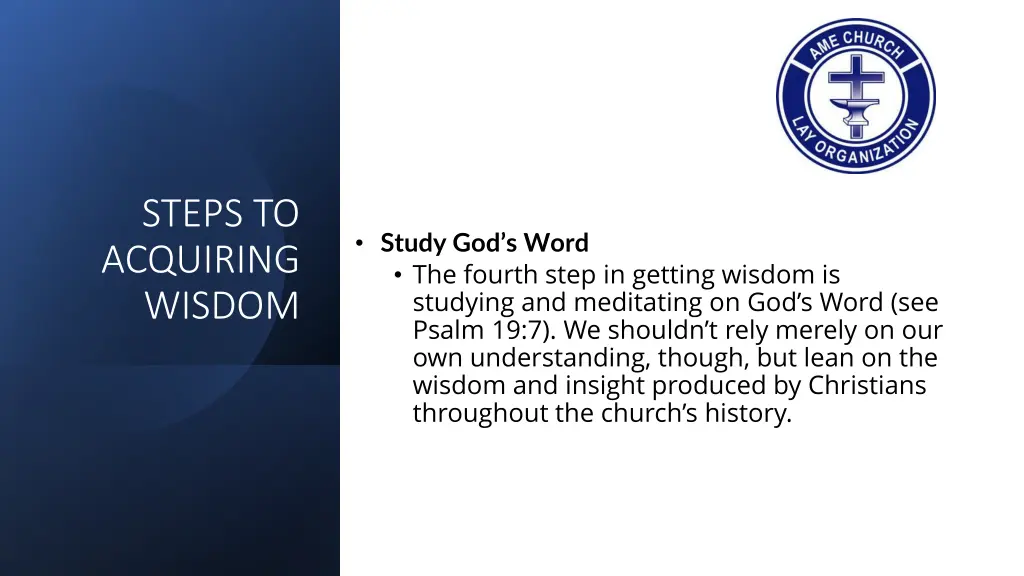 steps to acquiring wisdom