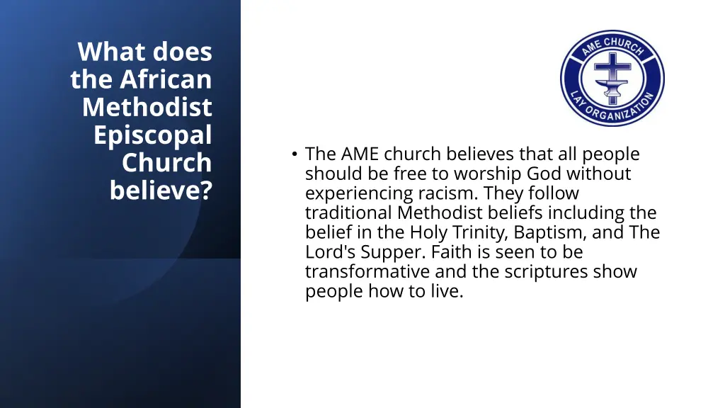 what does the african methodist episcopal church