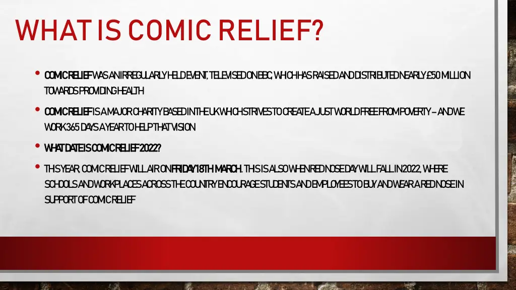 what is comic relief