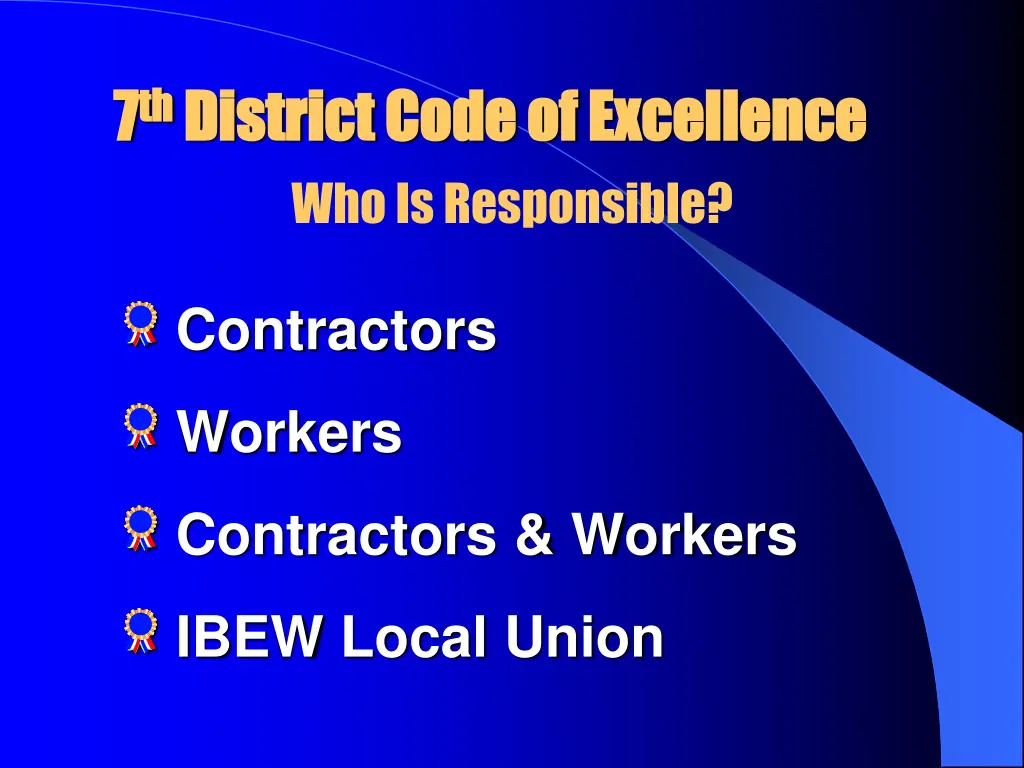 7 7 th th district code of excellence district 3