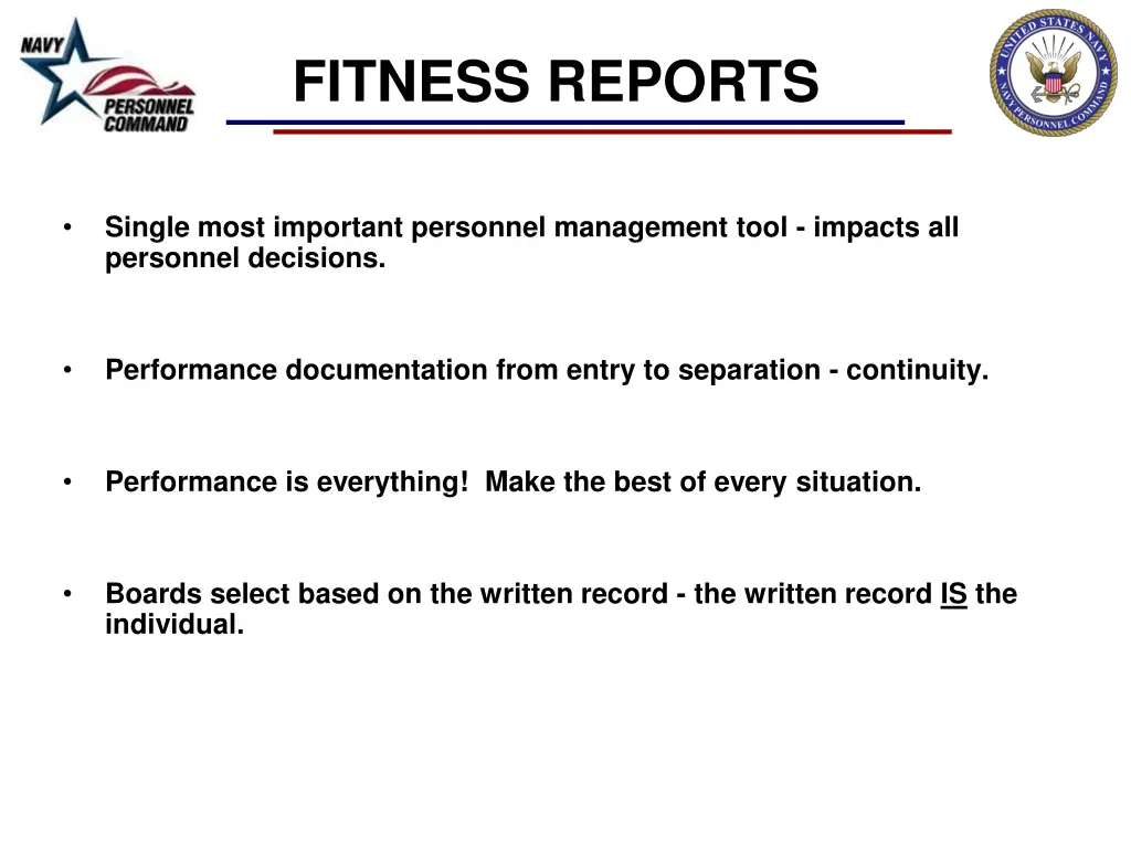 fitness reports 1