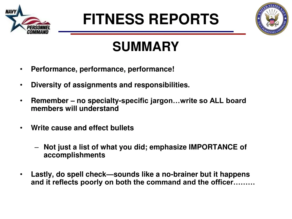 fitness reports 3