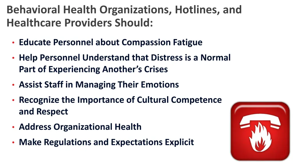 behavioral health organizations hotlines