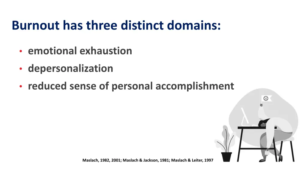 burnout has three distinct domains